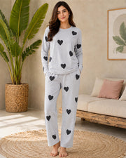 Grey Dil Dil Printed Night Suit