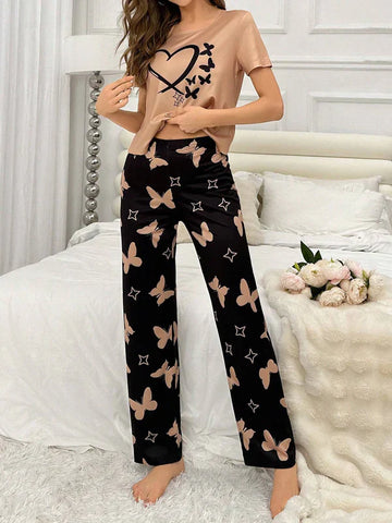Flying Butterfly Pj Suit Brown