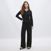 Wenim-Ivory Dream Set (Heart Printed) - Black