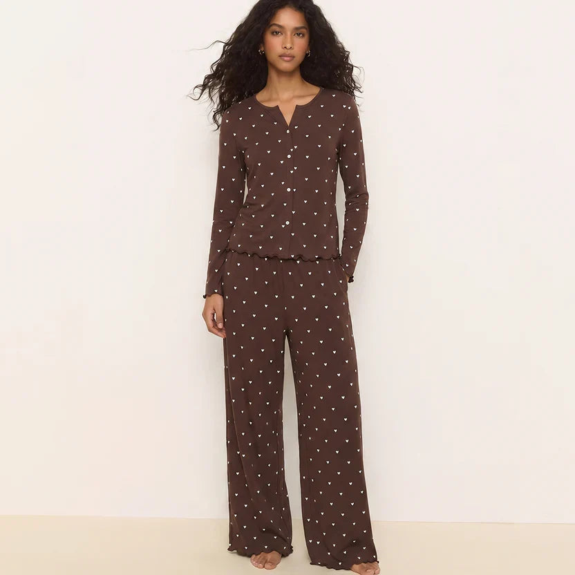 Wenim-Ivory Dream Set (Heart Printed) - Mocha