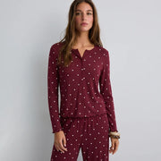 Wenim-Ivory Dream Set (Heart Printed) - Maroon