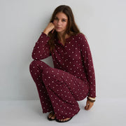 Wenim-Ivory Dream Set (Heart Printed) - Maroon