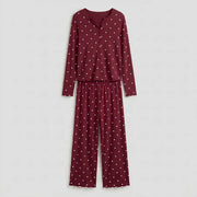 Wenim-Ivory Dream Set (Heart Printed) - Maroon