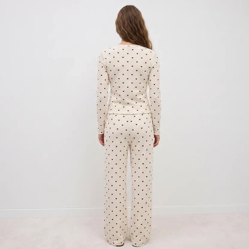 Wenim-Ivory Dream Set (Heart Printed) - Oat Milk