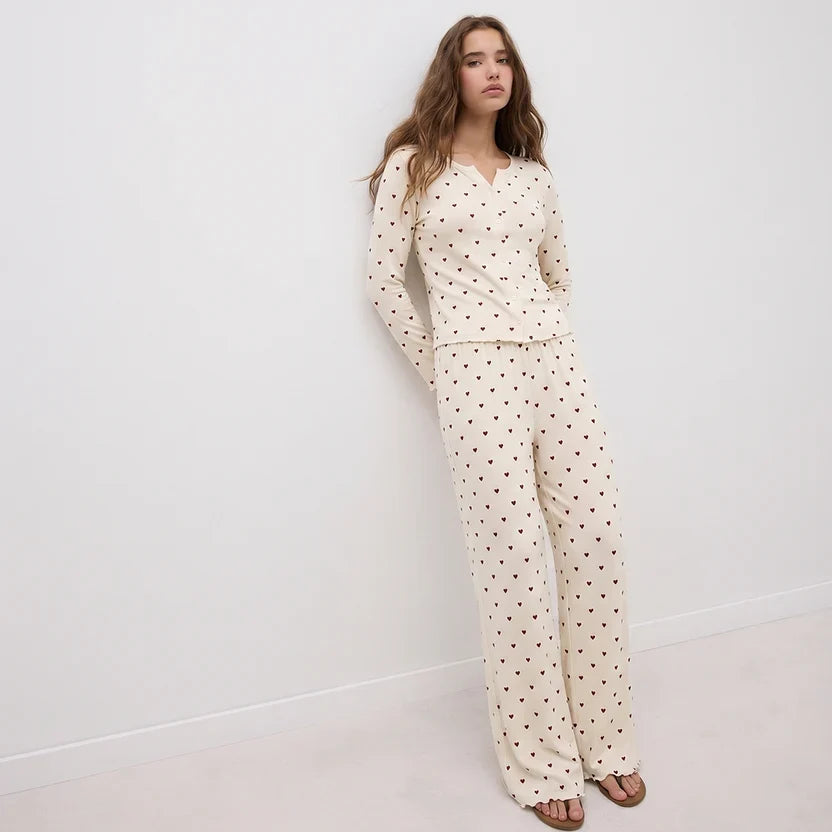 Wenim-Ivory Dream Set (Heart Printed) - Oat Milk