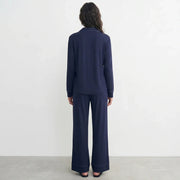 Luxury Navy Blue Sleep Set Linen