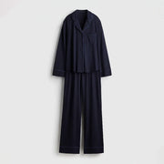 Luxury Navy Blue Sleep Set Linen