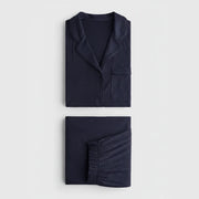 Luxury Navy Blue Sleep Set Linen