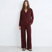Luxury Maroon Sleep Set Linen
