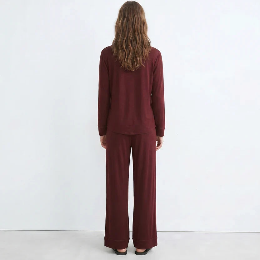 Luxury Maroon Sleep Set Linen