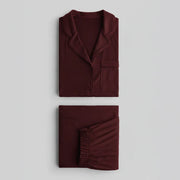 Luxury Maroon Sleep Set Linen