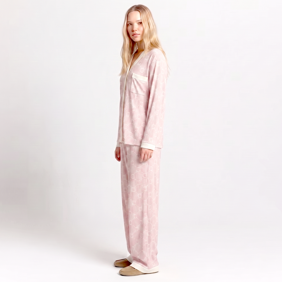 Soft Cotton Lounge Set - Pink Orbit