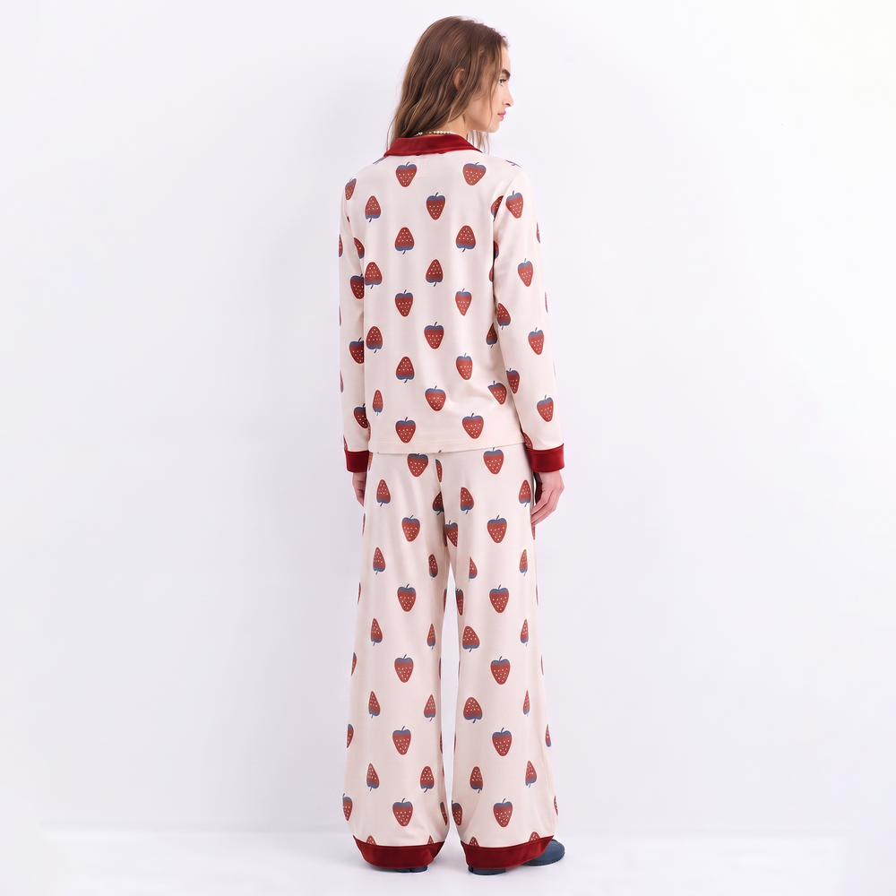 Soft Cotton Lounge Set - Berry Muse