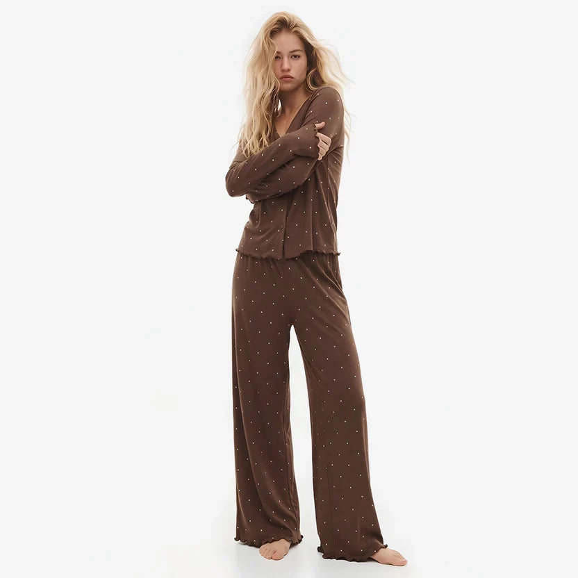 Wenim- Ivory Dream Doted Set - Mocha