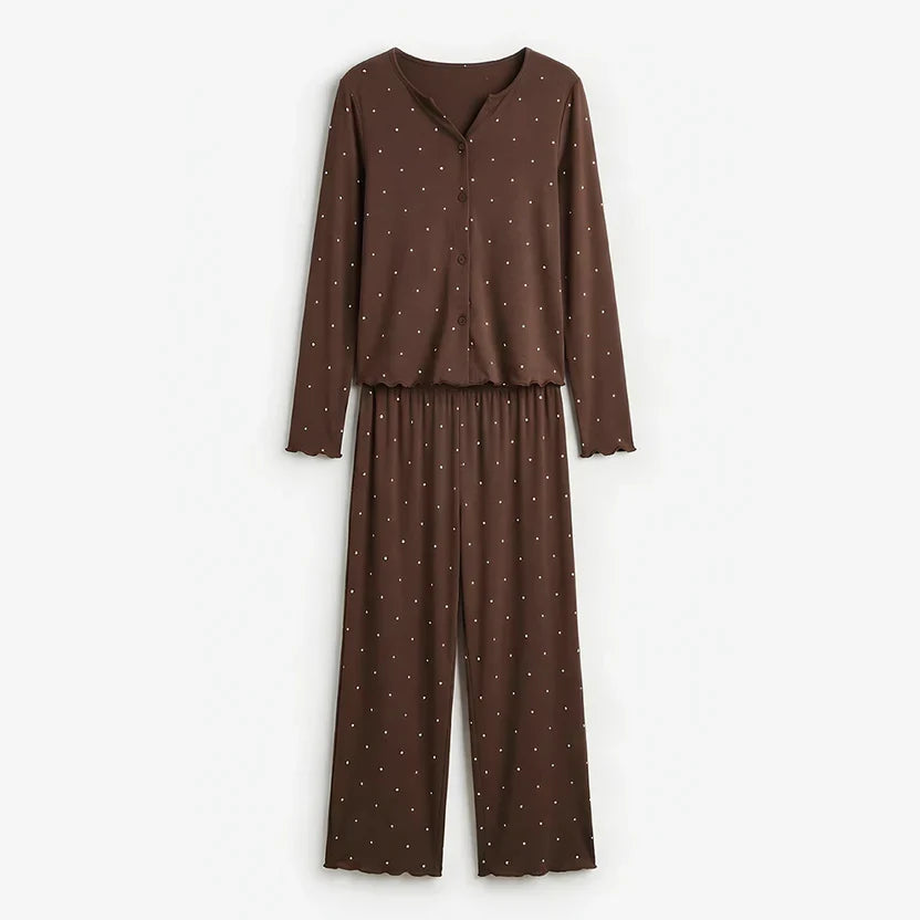 Wenim- Ivory Dream Doted Set - Mocha