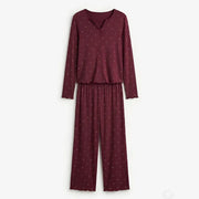 Wenim- Ivory Dream Doted Set - Maroon