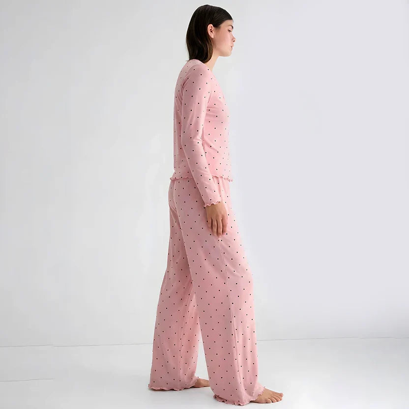 Wenim-  Ivory Dream Doted Set - Nude Pink