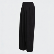 Women Tiro 3-Stripes Wide-leg Pleated Pants - Black