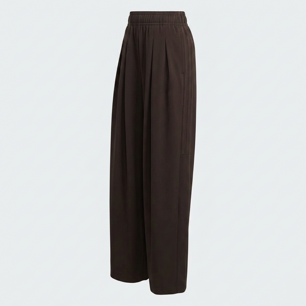 Women Tiro 3-Stripes Wide-leg Pleated Pants - Mocha