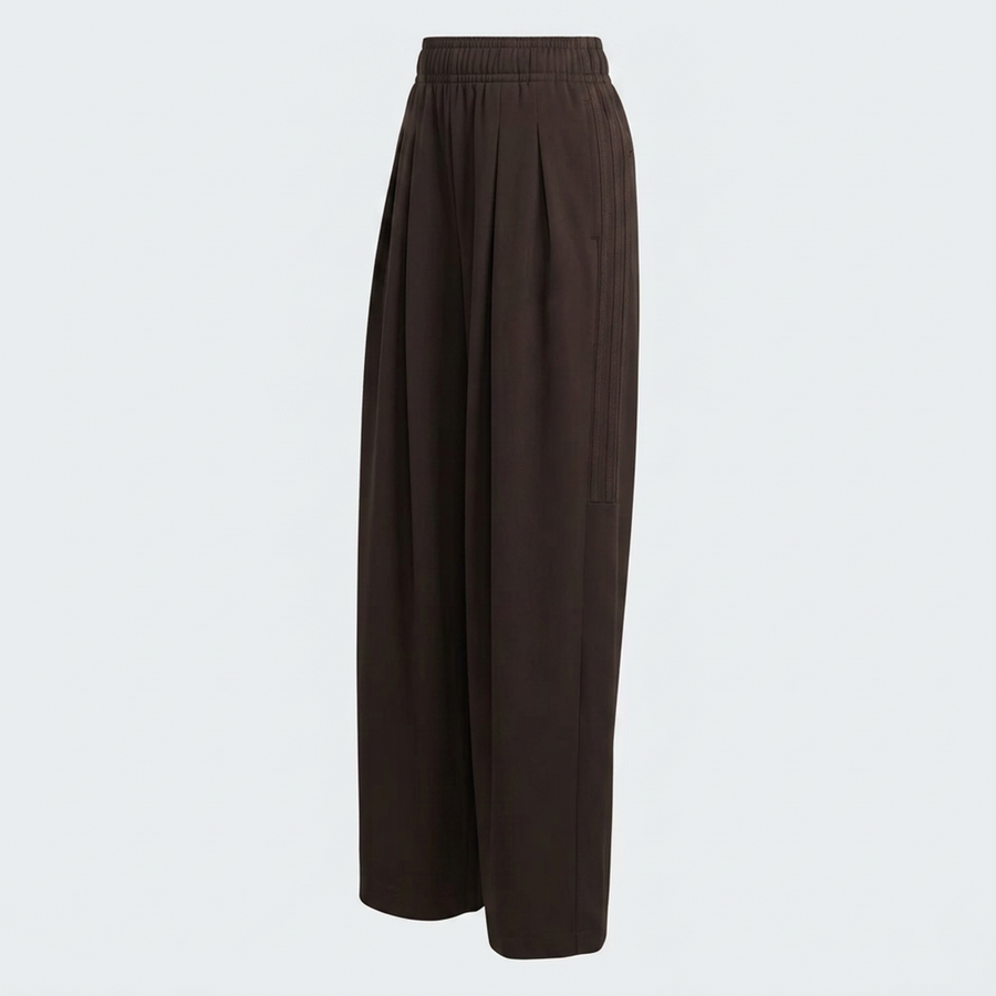 Women Tiro 3-Stripes Wide-leg Pleated Pants - Mocha