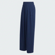 Women Tiro 3-Stripes Wide-leg Pleated Pants - Navy Blue