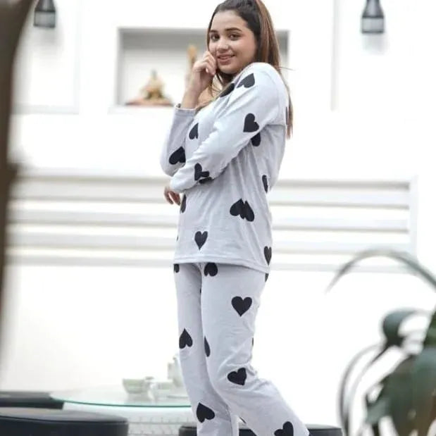 Grey Dil Dil Printed Night Suit