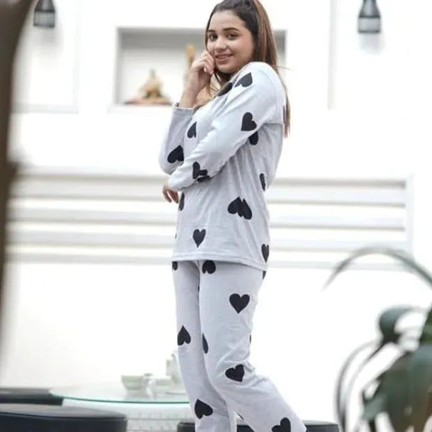 Grey Dil Dil Printed Night Suit