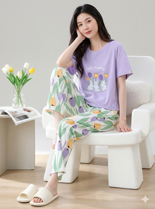 Cute Bunny Printed Night suit